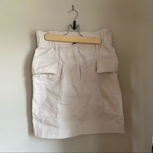 H&M cream cargo skirt
